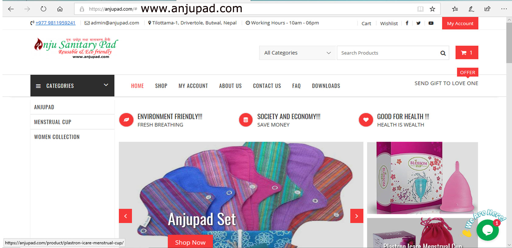 Shop Reusable Sanitary Pad in NepalBest Manufacturer Anju Sanitary
